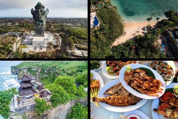 Uluwatu GWK, Padang Padang Beach, Jimbaran Dinner Tour
